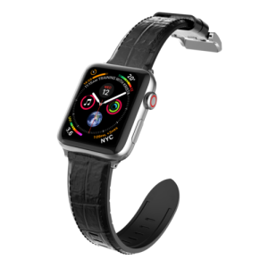 Кожена каишка X-doria Hybrid Leather Band Croc, за Apple Watch 38mm/40mm, Черна
